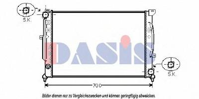 AKS DASIS 480950n -  Радиатор, охлаждение двигателя